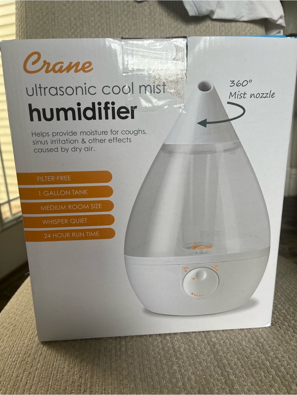 Crane Ultrasonic Cool Mist Humidifier